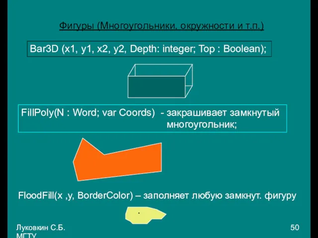 Луковкин С.Б. МГТУ. Фигуры (Многоугольники, окружности и т.п.) Bar3D (x1,