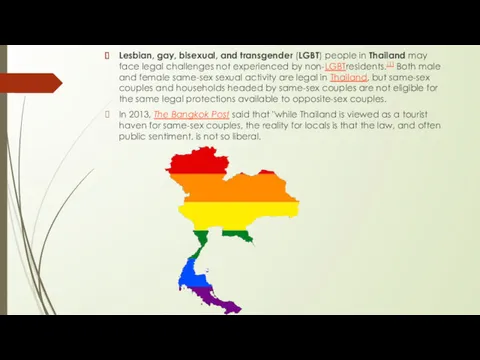 Lesbian, gay, bisexual, and transgender (LGBT) people in Thailand may