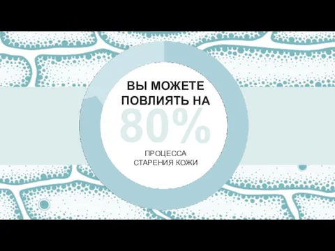 ВЫ МОЖЕТЕ ПОВЛИЯТЬ НА 80% ПРОЦЕССА СТАРЕНИЯ КОЖИ