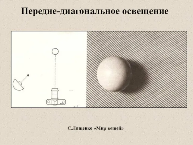 С.Лященко «Мир вещей» Передне-диагональное освещение