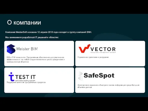 О компании Компания MeisterSoft основана 12 апреля 2018 года и