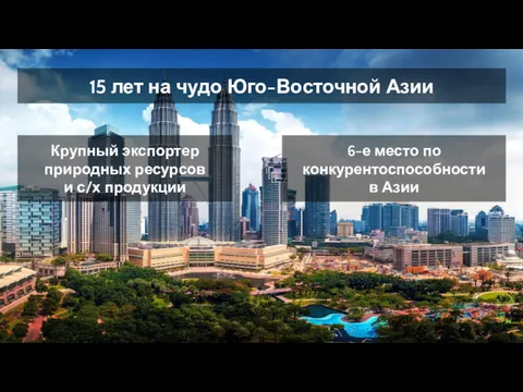 15 лет на чудо Юго-Восточной Азии 6-е место по конкурентоспособности