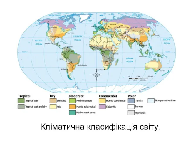 Кліматична класифікація світу.