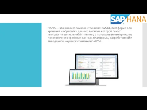HANA — это высокопроизводительная NewSQL платформа для хранения и обработки