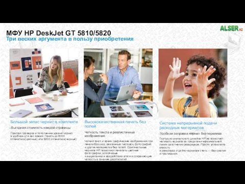 МФУ HP DeskJet GT 5810/5820 Высококачественная печать без полей Четкость