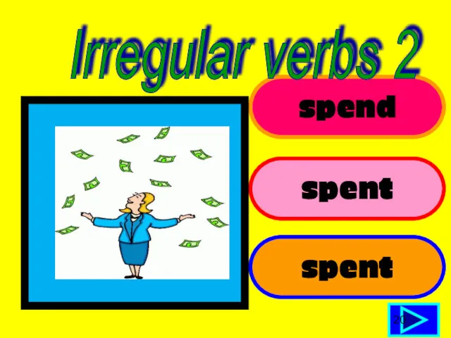 spend spent spent 20 Irregular verbs 2