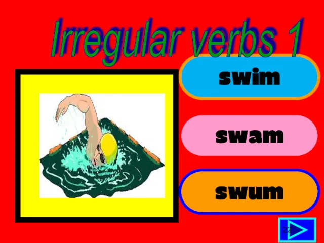 swim swam swum 22 Irregular verbs 1