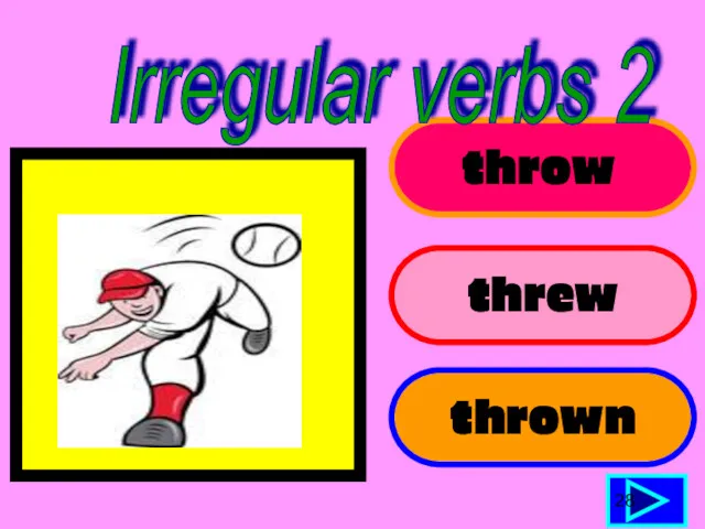 throw threw thrown 28 Irregular verbs 2