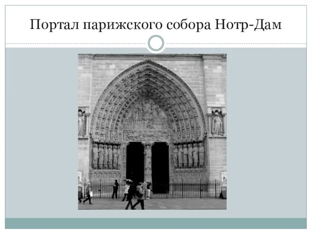 Портал парижского собора Нотр-Дам