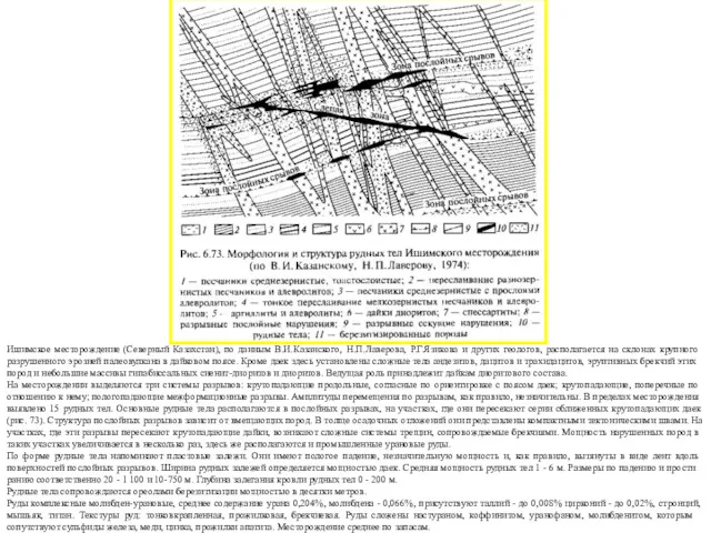 Ишимское месторождение (Северный Казахстан), по данным В.И.Казанского, Н.П.Лаверова, Р.Г.Язикова и