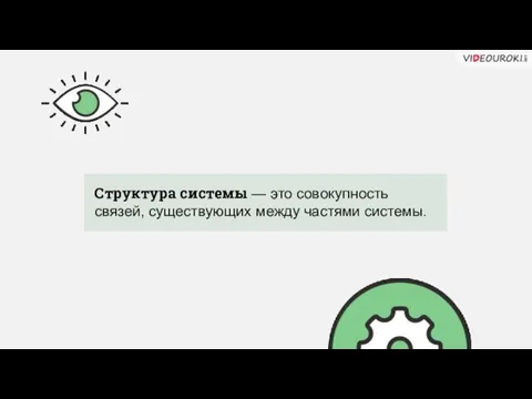 Структура системы — это совокупность связей, существующих между частями системы.