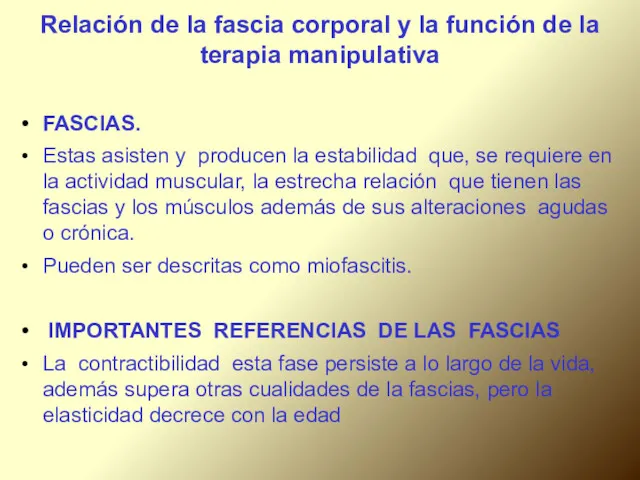 Relación de la fascia corporal y la función de la