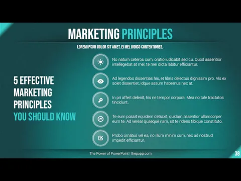 Marketing PRINCIPLES The Power of PowerPoint | thepopp.com Lorem ipsum