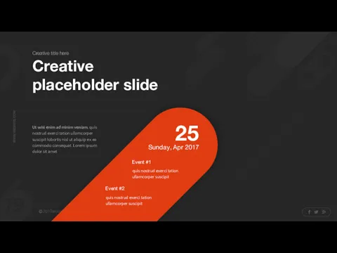 Creative placeholder slide Ut wisi enim ad minim veniam, quis