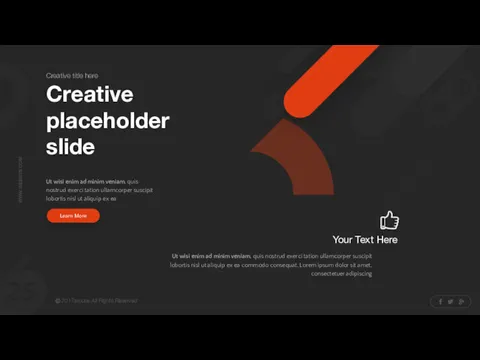 Creative placeholder slide Ut wisi enim ad minim veniam, quis