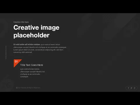 Creative image placeholder Ut wisi enim ad minim veniam, quis