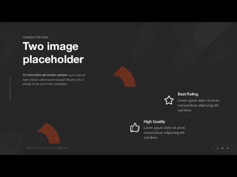 Two image placeholder Ut wisi enim ad minim veniam, quis