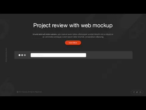 Project review with web mockup Ut wisi enim ad minim