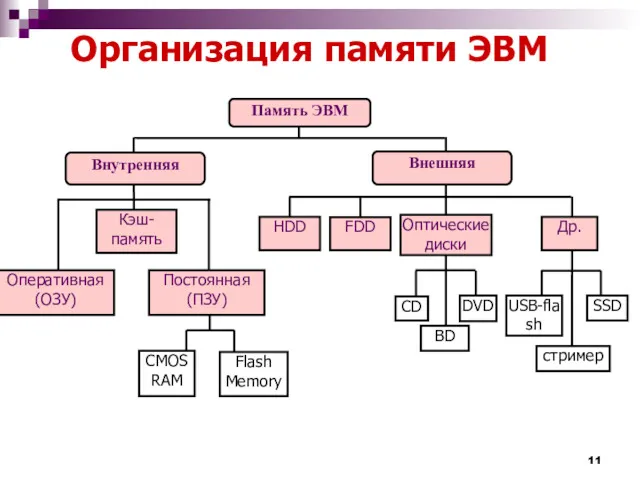 Организация памяти ЭВМ