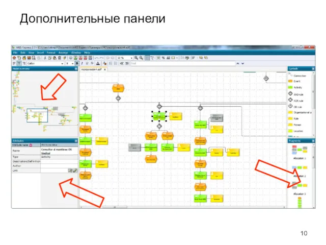 Дополнительные панели