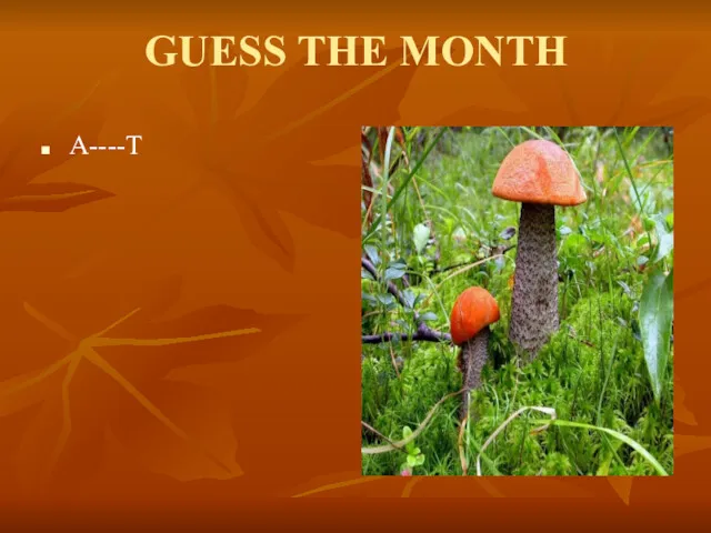 GUESS THE MONTH A----T