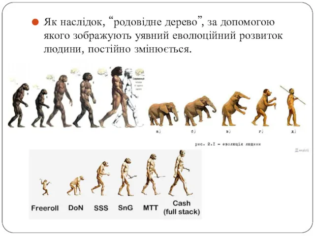Як наслідок, “родовідне дерево”, за допомогою якого зображують уявний еволюційний розвиток людини, постійно змінюється.