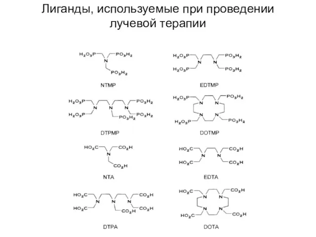 Лиганды, используемые при проведении лучевой терапии