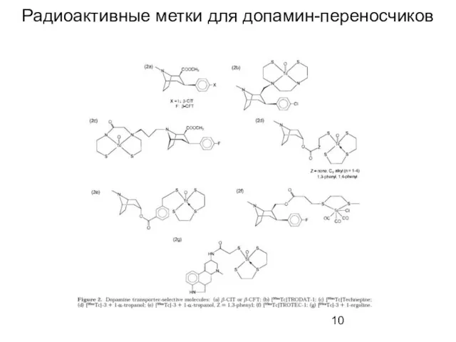 Радиоактивные метки для допамин-переносчиков