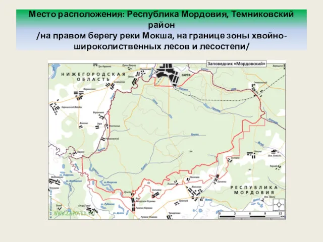 Место расположения: Республика Мордовия, Темниковский район /на правом берегу реки