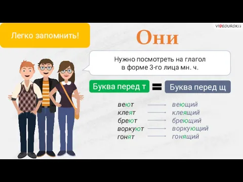 Они Нужно посмотреть на глагол в форме 3-го лица мн.