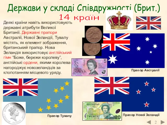 Держави у складі Співдружності (Брит.) 14 країн 2 Деякі країни