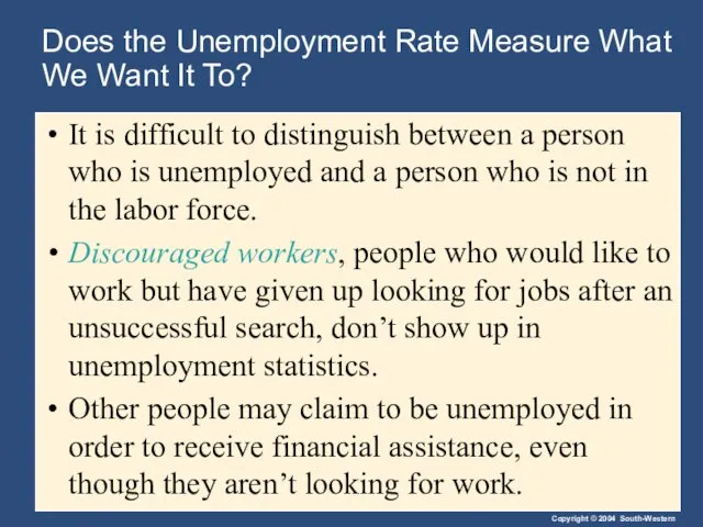 Does the Unemployment Rate Measure What We Want It To?