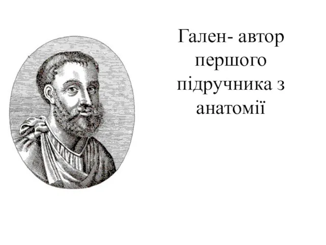 Гален- автор першого підручника з анатомії