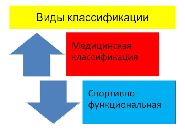 Виды классификации