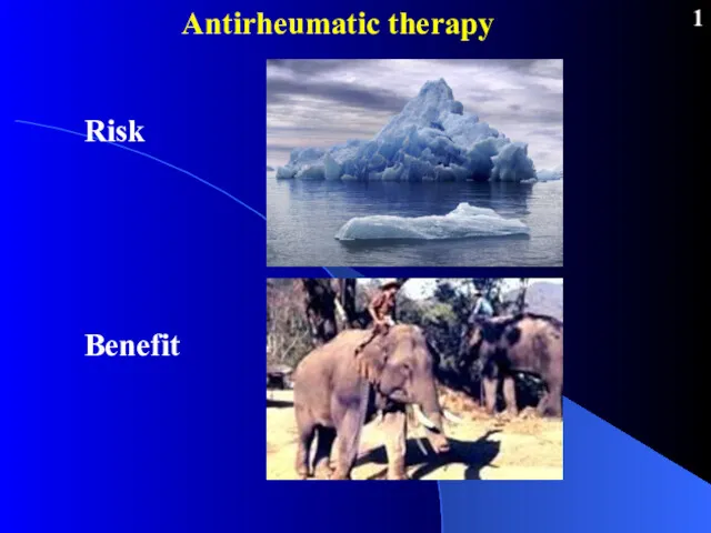 Antirheumatic therapy Risk Benefit 1