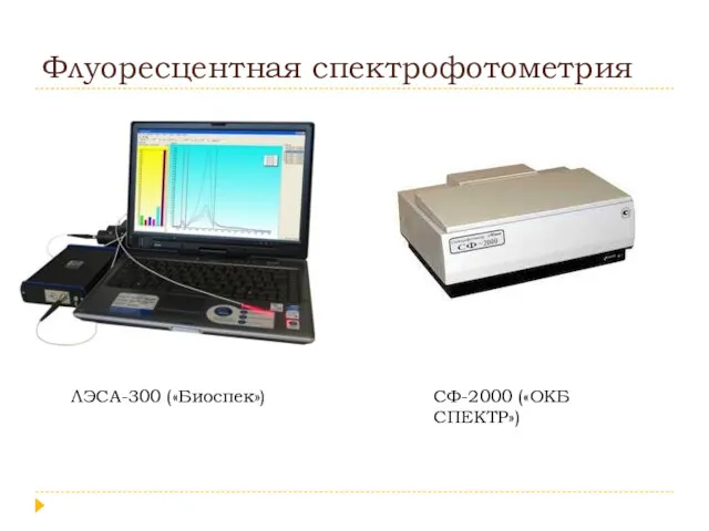 Флуоресцентная спектрофотометрия ЛЭСА-300 («Биоспек») СФ-2000 («ОКБ СПЕКТР»)