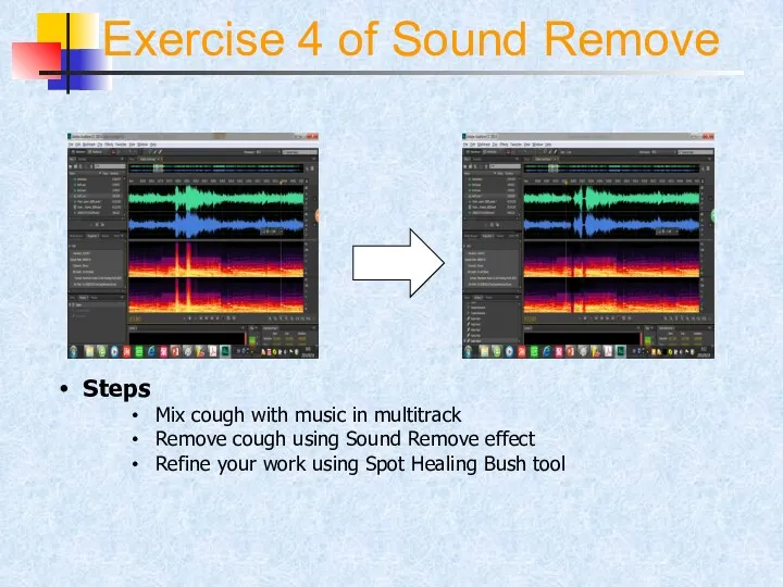 Exercise 4 of Sound Remove Steps Mix cough with music