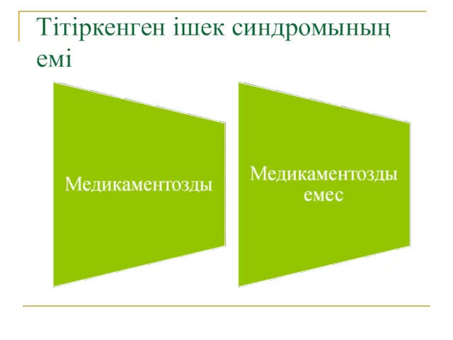 Тітіркенген ішек синдромының емі