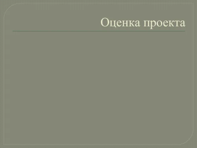 Оценка проекта