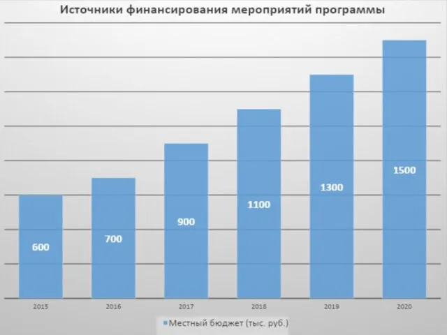 Финансовое обеспечение и характеристика мероприятий программы Мероприятие 1: Организация мероприятий