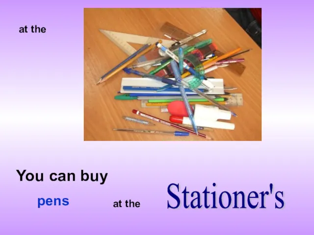 at the You can buy Stationer's at the pens