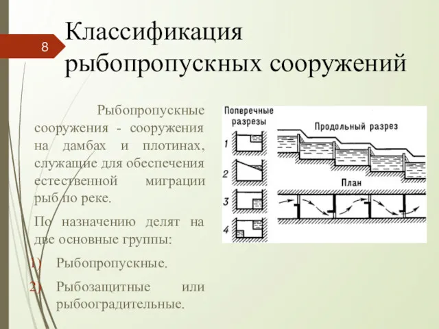 Рыбопропускные сооружения - сооружения на дамбах и плотинах, служащие для