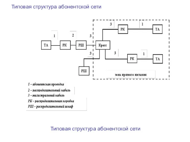 Типовая структура абонентской сети Типовая структура абонентской сети
