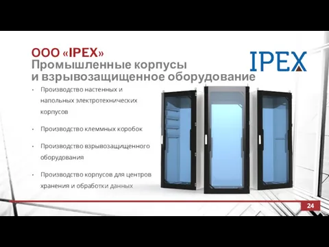 ООО «IPEX» Промышленные корпусы и взрывозащищенное оборудование 24 Производство настенных