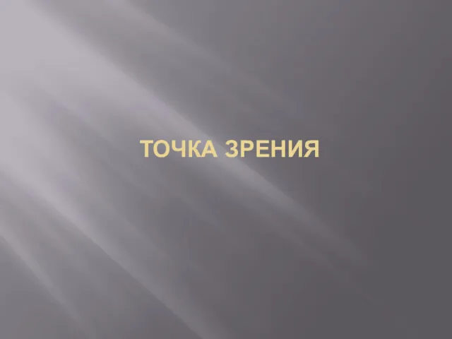 ТОЧКА ЗРЕНИЯ