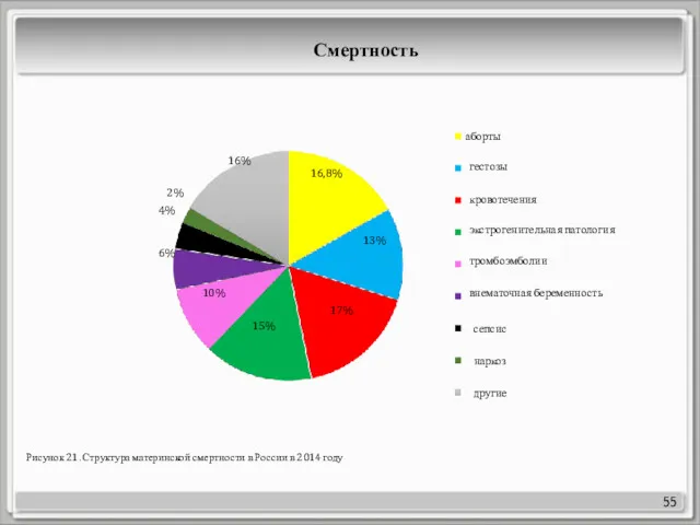 55 16,8% 13% 17% 15% 10% 6% 4% 2% 16%