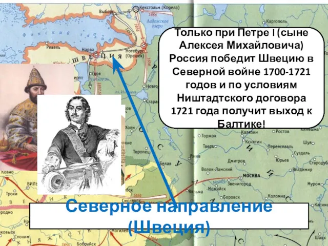 Северное направление (Швеция) Какой была главная задача России в XVII