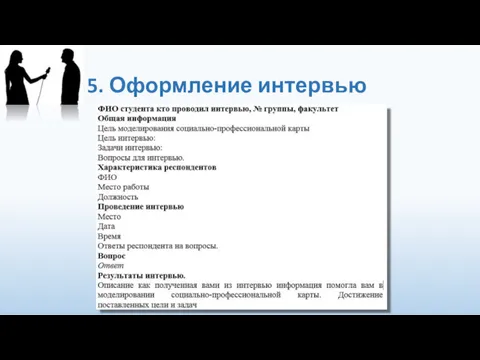 5. Оформление интервью