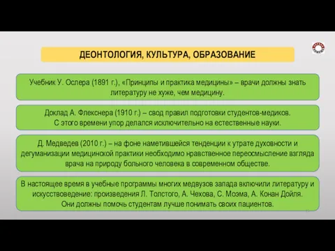 Доклад А. Флекснера (1910 г.) – свод правил подготовки студентов-медиков.