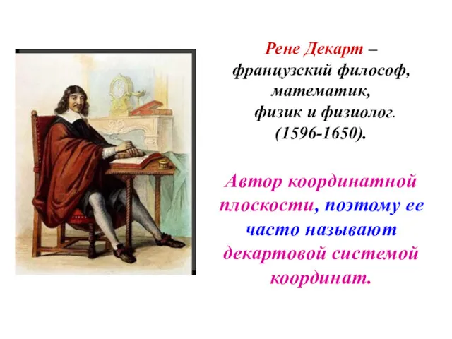 Рене Декарт – французский философ, математик, физик и физиолог. (1596-1650).